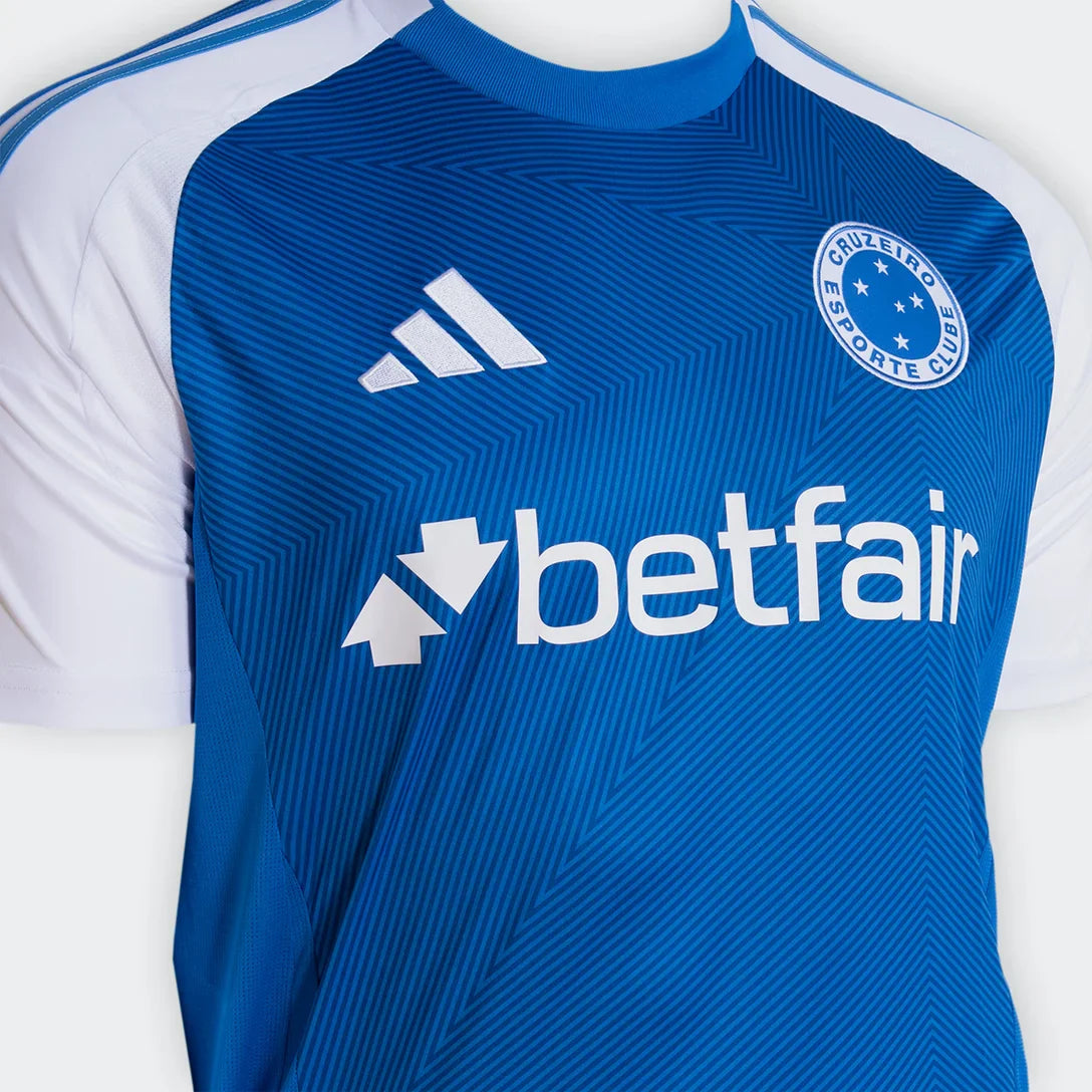 Camisa Cruzeiro I 25/26 Torcedor Adidas Masculina - Azul - Pronta Entrega