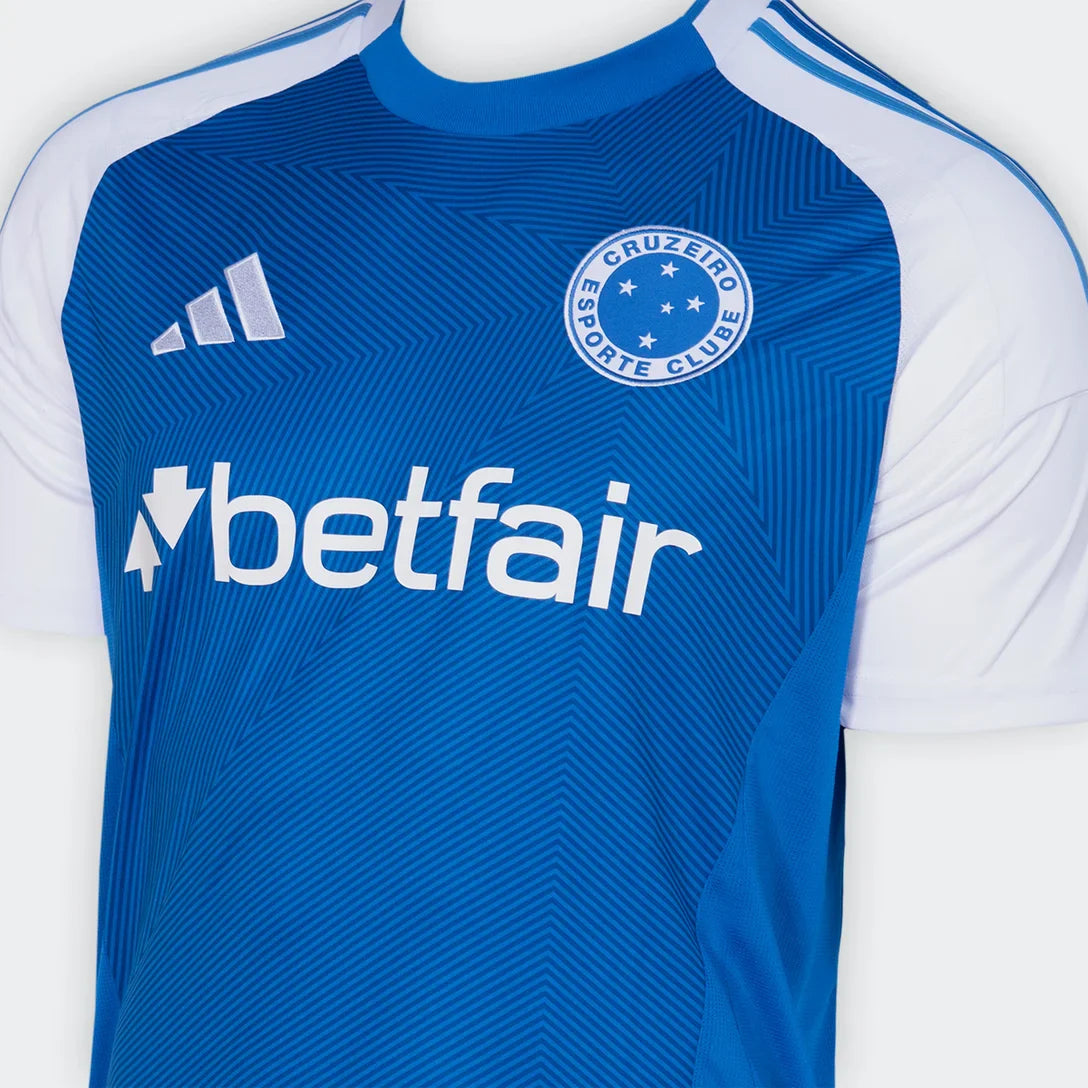 Camisa Cruzeiro I 25/26 Torcedor Adidas Masculina - Azul - Pronta Entrega