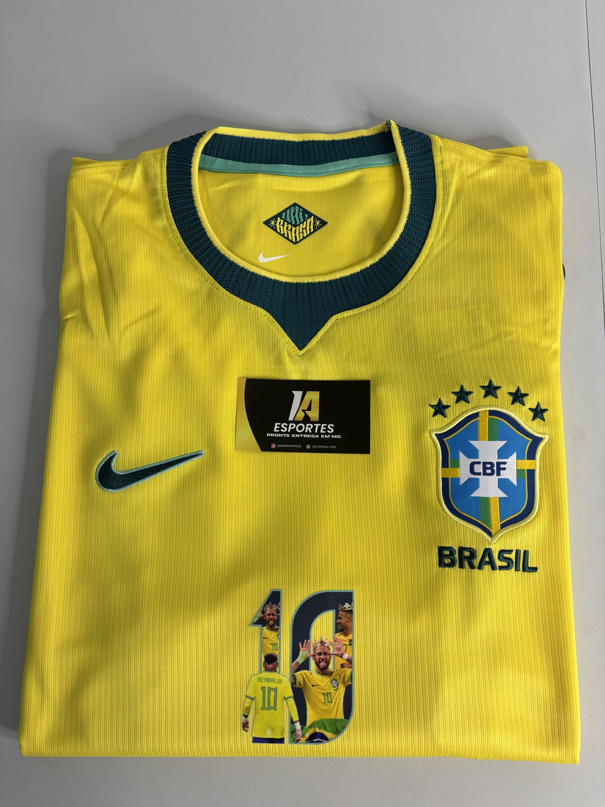 Camisa Brasil Home 26/27 Nike Torcedor Masculina - ARTE NEYMAR - Pronta Entrega (SÓ ESCOLHER NOME)