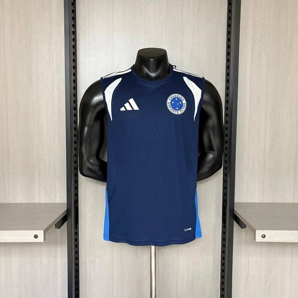 Camisa Regata Cruzeiro Torcedor 26/27 Treino - Azul Escuro  - Pronta Entrega