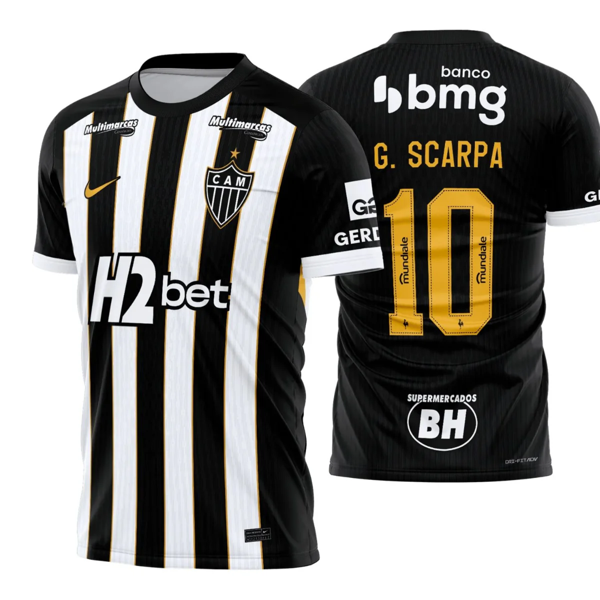 Camisa Masculina Atlético Mineiro I 2026 Torcedor - Full Patrocinador + Nome e Número - Pronta Entrega
